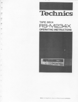 Technics - RSM-234-X - Owners manual 